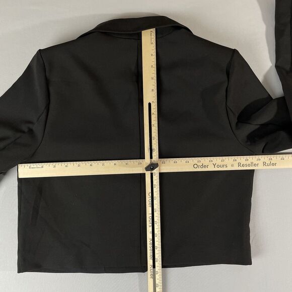 Bailey44 Short Jacket Blazer Women's M Black Dark Academia GirlBoss New - Picture 8 of 11